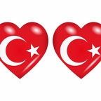 r8832 drapeau cœur Turquie