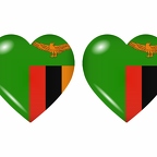 r8844 drapeau cœur Zambie
