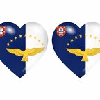 r8869 drapeau cœur azores