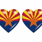 r8911 drapeau cœur arizona