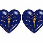 r8926 drapeau cœur indiana