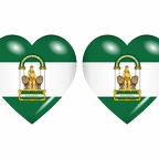 r9013 drapeau cœur andalousie