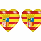 r9014 drapeau cœur aragon