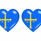 r9015 drapeau cœur asturias