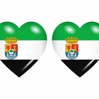 r9020 drapeau cœur extermadura