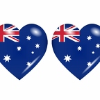 r8617 drapeau cœur Australie