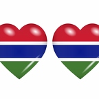 r8678 drapeau cœur Gambie