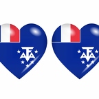 r8822 drapeau cœur TAAF