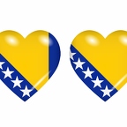 r8633 drapeau cœur Bosnie