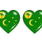 r8649 drapeau cœur Cocos