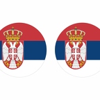 r9990 Serbie flag rond