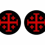 r10196 CROIXJERUSALEMNOIR flag rond