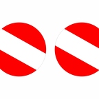 r10125 Scuba flag rond