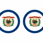 r10107 Westvirignia flag rond