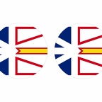 r10119 Terreneuvelabrador flag rond