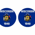 r10108 Wisconsin flag rond
