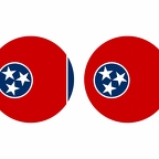 r10101 Tennessee flag rond