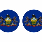 r10096 Pennsylvania flag rond