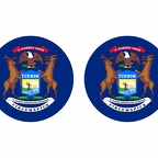 r10083 Michigan flag rond