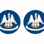 r10079 Louisiana flag rond