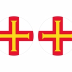 r10059 Guernesey flag rond