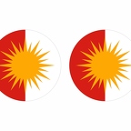 r10034 Yazidi flag rond