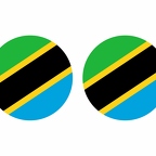 r10002 Tanzanie flag rond