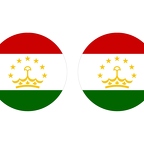 r10001 Tadjikistan flag rond