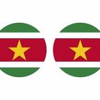 r9999 Suriname flag rond