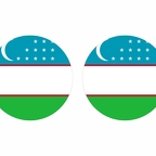 r9963 Ouzbekistan flag rond