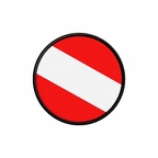 PR 10125 Scuba flag rond