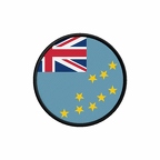 PR 10013 Tuvalu flag rond