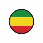 PR 10203 RASTA flag rond
