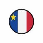 PR 10132 Acadie flag rond