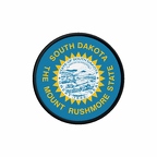 PR 10100 Southdakota flag rond