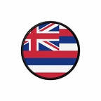 PR 10072 Hawaii flag rond