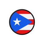 PR 10045 Puertorico flag rond