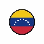 PR 10017 Venezuela flag rond