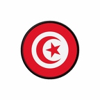 PR 10010 Tunisie flag rond