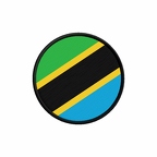 PR 10002 Tanzanie flag rond