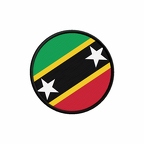 PR 9981 Stkittsnevis flag rond