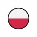 PR 9972 Pologne flag rond
