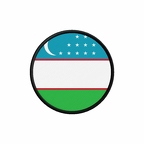 PR 9963 Ouzbekistan flag rond