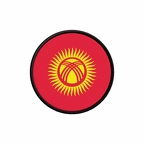PR 9923 Kirghizstan flag rond