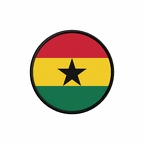 PR 9897 Ghana flag rond
