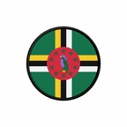 PR 9884 Dominique flag rond