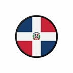 PR 9883 Repdominicaine flag rond