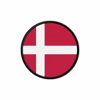 PR 9881 Danemark flag rond