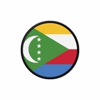 PR 9874 Comores flag rond