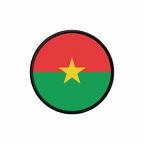 PR 9864 Burkinafaso flag rond